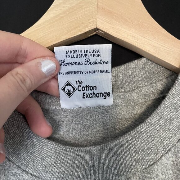 Notre Dame Gray T-Shirt By The Cotton Exchange women's size small casual top - Picture 5 of 7